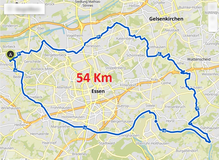 Essener Ostgrenze - 54 Km