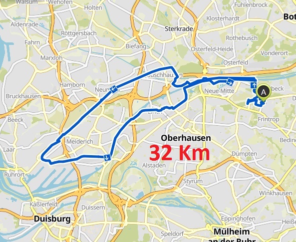 Stadtpark DU-Meiderich Runde 32 Km